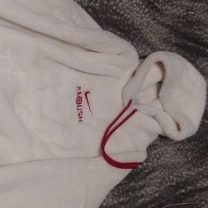Nike ambush faux fur pullover hoodie
